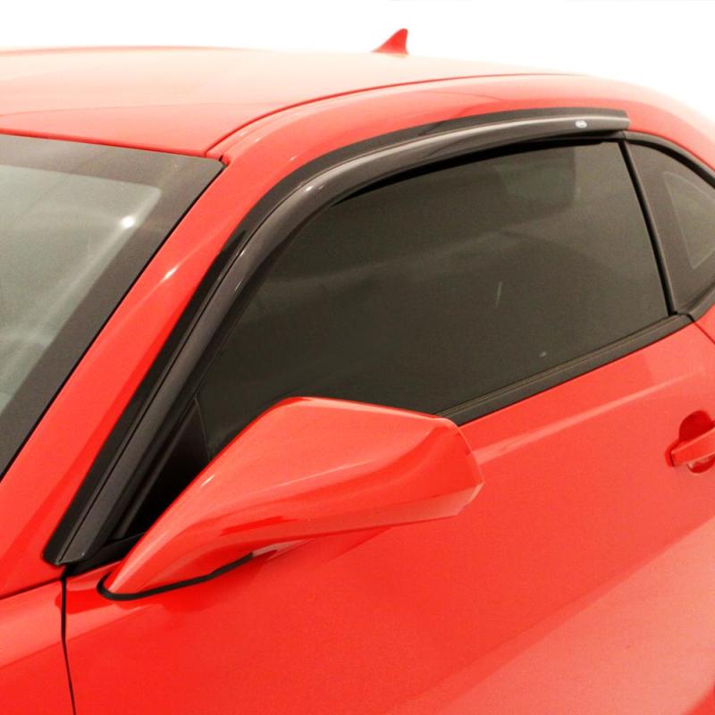 AVS 88 - 93 Ford Mustang Outside Mount Smoke Ventvisor Side Window Deflectors | avs92217 - JDMuscleSPK157048