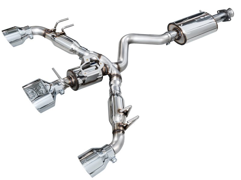 AWE 23 - 24 Toyota GR Corolla Touring Edition Catback Exhaust - Chrome Silver Tips - JDMuscleSPKawe3015-52472