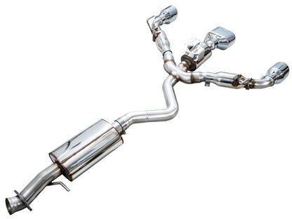 AWE 23 - 24 Toyota GR Corolla Touring Edition Catback Exhaust - Chrome Silver Tips - JDMuscleSPKawe3015-52472