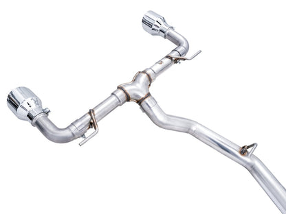 AWE 13-24 BRZ / 17-21 Toyota 86 / 22-24 GR86 Track Edition Catback Exhaust w/ Chrome Silver Tips | 3020-32279