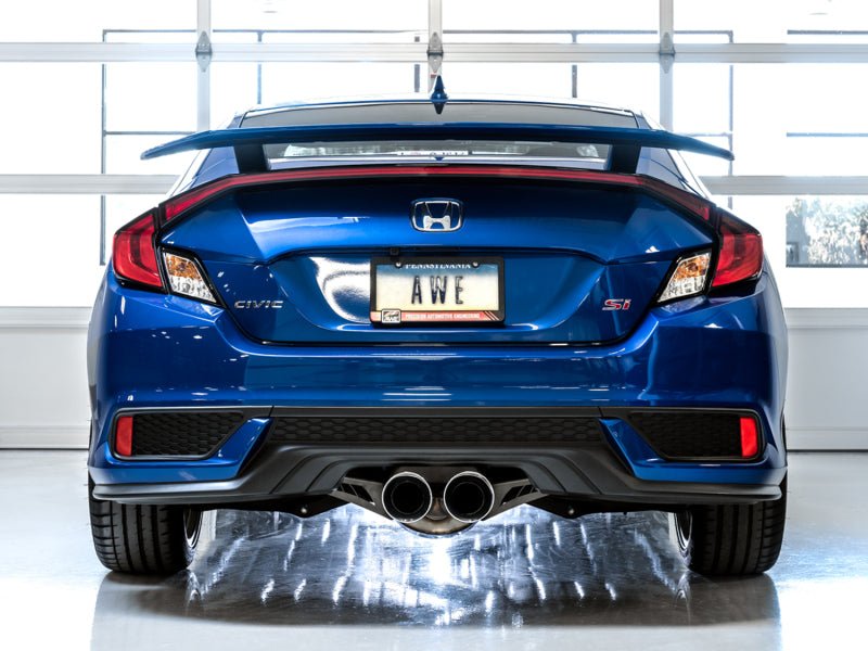 AWE Tuning [17-20 Civic Si] Touring Edition Exhaust with Front Pipe - Dual Chrome Silver Tips - JDMuscleCat Back Exhaust Systemawe3015-32108