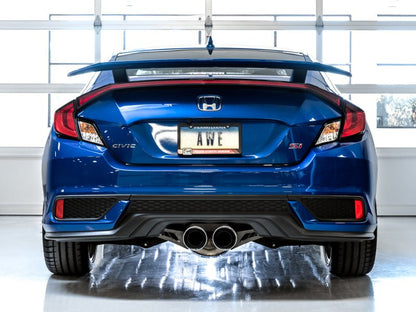 AWE Tuning [17-20 Civic Si] Touring Edition Exhaust with Front Pipe - Dual Chrome Silver Tips - JDMuscleCat Back Exhaust Systemawe3015-32108