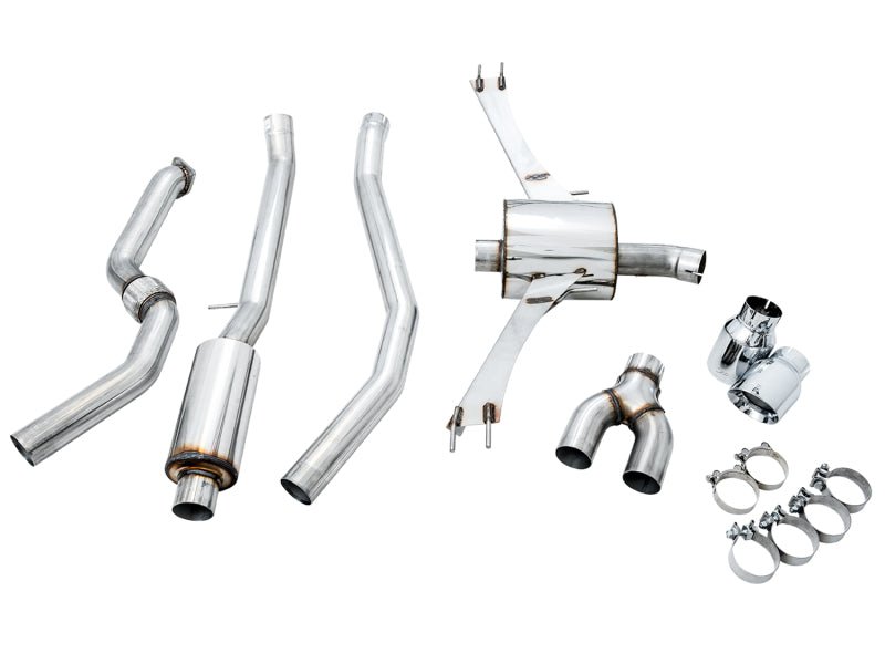 AWE Tuning [17-20 Civic Si] Touring Edition Exhaust with Front Pipe - Dual Chrome Silver Tips - JDMuscleCat Back Exhaust Systemawe3015-32108