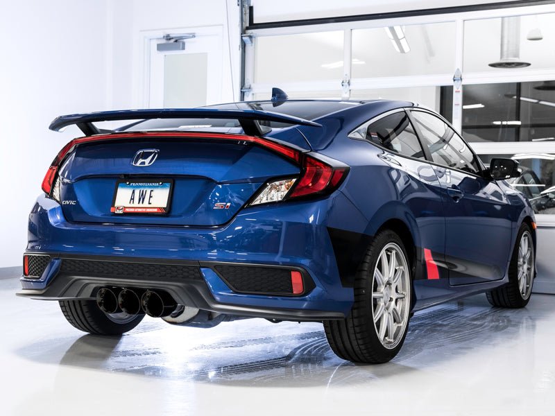 AWE Tuning [17-20 Civic Si] Touring Edition Exhaust with Front Pipe - Triple Diamond Black Tips - JDMuscleCat Back Exhaust Systemawe3015-53014