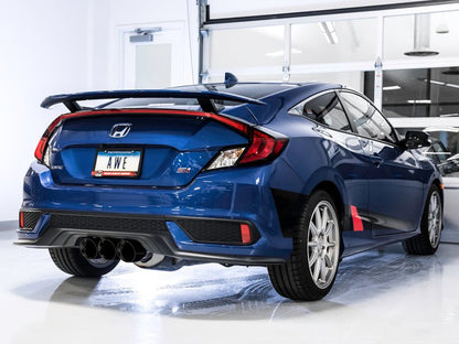 AWE Tuning [17-20 Civic Si] Touring Edition Exhaust with Front Pipe - Triple Diamond Black Tips - JDMuscleCat Back Exhaust Systemawe3015-53014