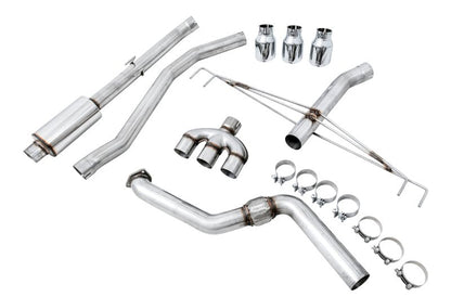 AWE Tuning [17-21 Civic Type R] Track Edition Exhaust with Front Pipe - Triple Chrome Silver Tips - JDMuscleCat Back Exhaust Systemawe3020-52000