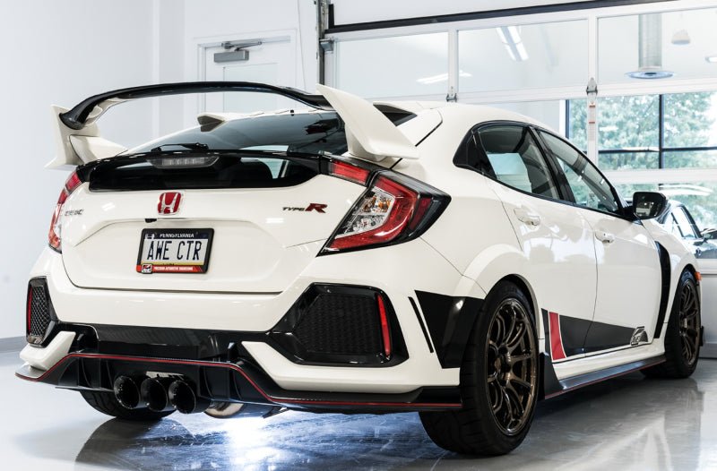 AWE Tuning [17-21 Civic Type R] Track Edition Exhaust with Front Pipe - Triple Diamond Black Tips - JDMuscleCat Back Exhaust Systemawe3020-53002