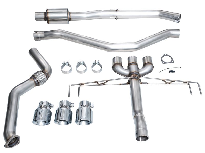 AWE Tuning 2024 Acura Integra Type S DE5 FWD Track Edition Exhaust with Triple Chrome Silver Tips - JDMuscleSPK750267