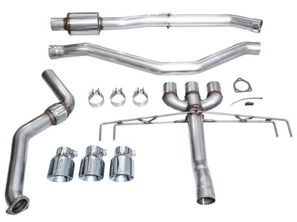 AWE Tuning 2024 Acura Integra Type S DE5 FWD Track Edition Exhaust with Triple Chrome Silver Tips - JDMuscleSPK750267