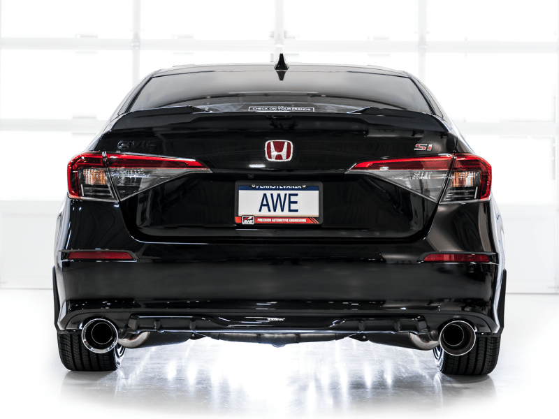 AWE Tuning [22-26 Civic Si/23-26 Integra] Track Edition Cat-Back Exhaust - 5-inch Chrome Silver Tips - JDMuscleCat Back Exhaust Systemawe3020-32331