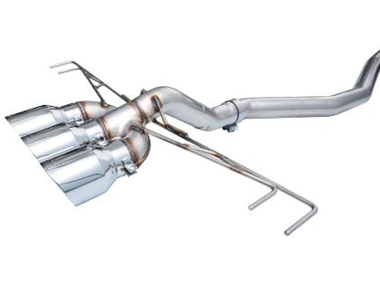 AWE Tuning [23 - 25 Civic Type R FL5] Track Edition Exhaust w/ Triple Chrome Silver Tips | 3020 - 52287 - JDMuscleCat Back Exhaust Systemawe3020-52287