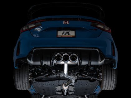 AWE Tuning [23 - 25 Civic Type R FL5] Track Edition Exhaust w/ Triple Chrome Silver Tips | 3020 - 52287 - JDMuscleCat Back Exhaust Systemawe3020-52287