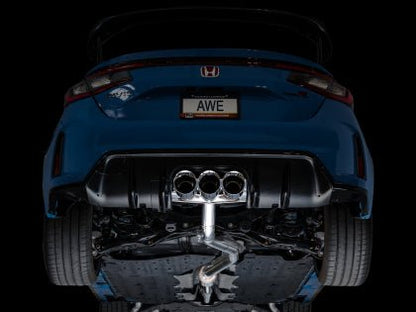 AWE Tuning [23 - 25 Civic Type R FL5] Track Edition Exhaust w/ Triple Chrome Silver Tips | 3020 - 52287 - JDMuscleCat Back Exhaust Systemawe3020-52287