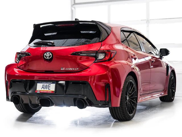 AWE Tuning 23 - 26 Toyota GR Corolla Touring Edition Exhaust - Diamond Black Tips | 3015 - 53472 - JDMuscleCat Back Exhaust Systemawe3015-53472