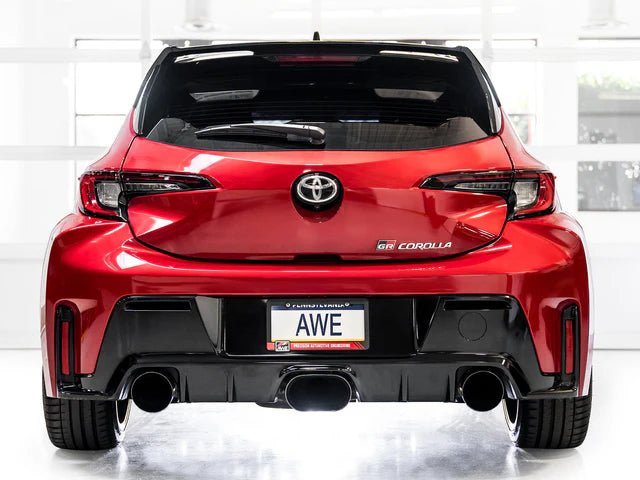 AWE Tuning 23 - 26 Toyota GR Corolla Touring Edition Exhaust - Diamond Black Tips | 3015 - 53472 - JDMuscleCat Back Exhaust Systemawe3015-53472