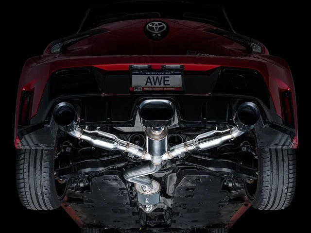 AWE Tuning 23 - 26 Toyota GR Corolla Touring Edition Exhaust - Diamond Black Tips | 3015 - 53472 - JDMuscleCat Back Exhaust Systemawe3015-53472