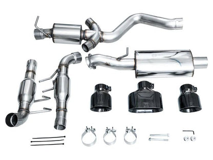 AWE Tuning 23 - 26 Toyota GR Corolla Touring Edition Exhaust - Diamond Black Tips | 3015 - 53472 - JDMuscleCat Back Exhaust Systemawe3015-53472
