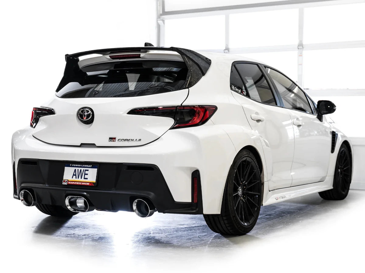 AWE Tuning 23 - 26 Toyota GR Corolla Track Edition Exhaust - Diamond Black Tips - JDMuscleCat Back Exhaust Systemawe3020-53472