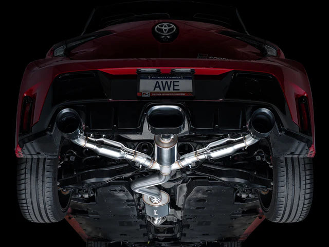 AWE Tuning [23-24 Toyota GR Corolla] Touring Edition Exhaust - Diamond Black Tips | 3015-53472