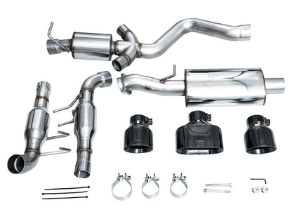 AWE Tuning [23-24 Toyota GR Corolla] Touring Edition Exhaust - Diamond Black Tips | 3015-53472
