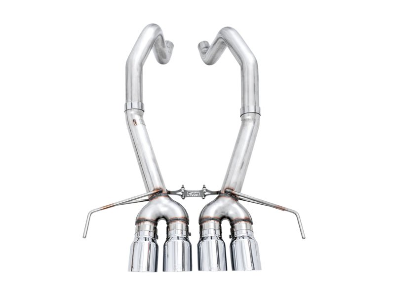 AWE Tuning Track Edition Axle - Back Exhaust for Chevrolet Corvette C7 with Chrome Silver Tips | awe3020 - 42073 - JDMuscleSPK230576