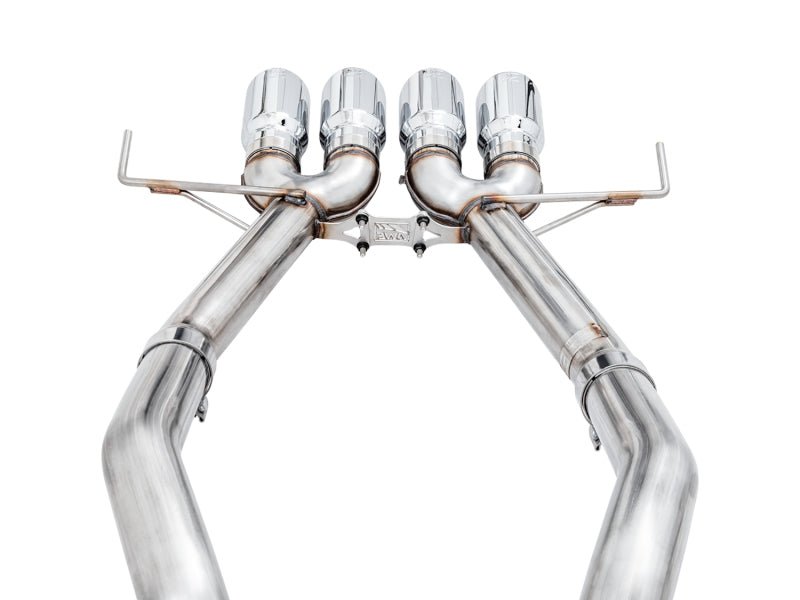 AWE Tuning Track Edition Axle - Back Exhaust for Chevrolet Corvette C7 with Chrome Silver Tips | awe3020 - 42073 - JDMuscleSPK230576