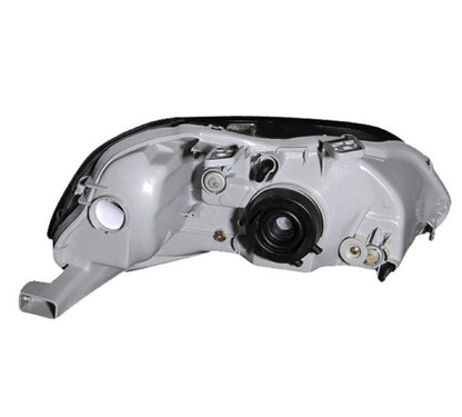 ANZO [99-00 Civic] Crystal Headlight Set - Clear Lens, Gun Metal Housing