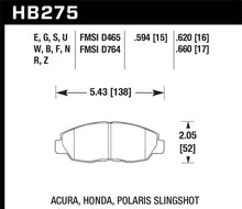 Hawk Performance [98-00 Civic Coupe Si / 01-06 Civic DX EX GX HX LX] HP Plus Front Brake Pads - HawkHB275N.620