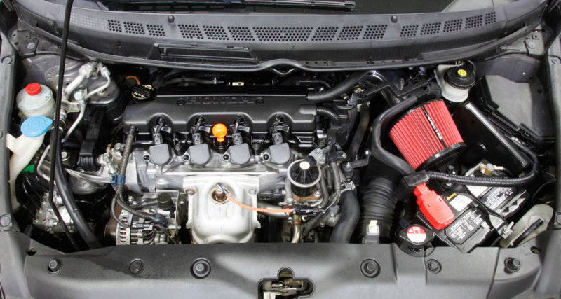 Spectre [06-09 Civic] Air Intake Kit for 1.8L 4-Cylinder - Polished Aluminum, Black Heat Shield - SPE9076