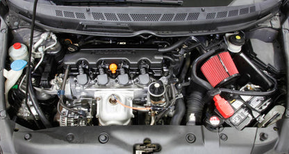 Spectre [06-09 Civic] Air Intake Kit for 1.8L 4-Cylinder - Polished Aluminum, Black Heat Shield - SPE9076