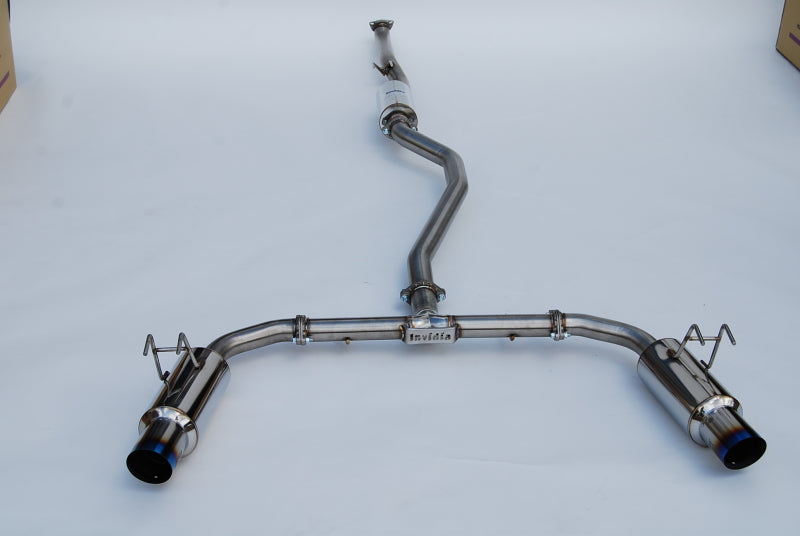 Invidia [22-26 Civic Si 1.5T] N1 Cat-Back Exhaust - Burnt Titanium Tips, 70mm, Part invHS22HS4GD1STL