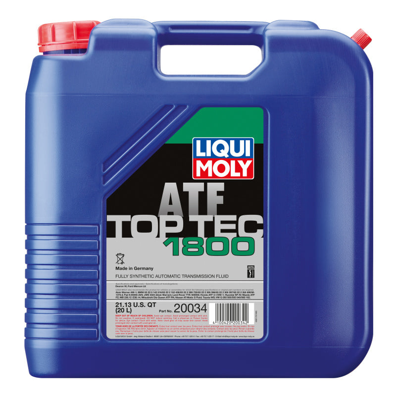 LIQUI MOLY Top Tec ATF 1800 Automatic Transmission Fluid 20 L - Part Number LQM20034