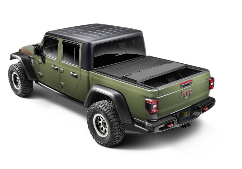 BAK MX4 TS Hard Folding Truck Bed Cover for 2007 - 2021 Toyota Tundra with 5.6 ft Bed and Deck Rail System | bak449409TTS - JDMuscleSPK847287