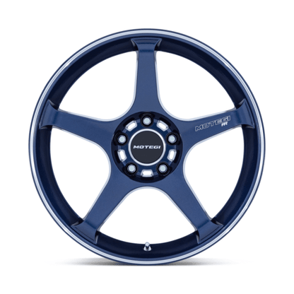 BATTLE V 18X8.5 5X100 56 +30 OB - BLU MCH - JDMuscleSPKMR159LD18855M30