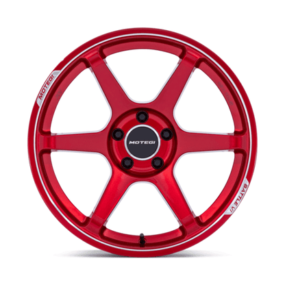 BATTLE VI 18X8.5 5X100 56 +30 CHY - RD - MCH - JDMuscleSPKMR160QD18855M30