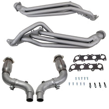 BBK 15 - 23 Ford Mustang GT 1 - 3/4 Long Tube Headers w/High Flow Catted X - Pipe | Ti Ceramic - JDMuscleShop the look 2bbk16334