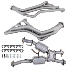 BBK 79 - 93 Ford Mustang 5.0L 1 - 5/8 Long Tube Headers w/High Flow Catted X - Pipe | Ti Ceramic - JDMuscleShop the look 2bbk15312