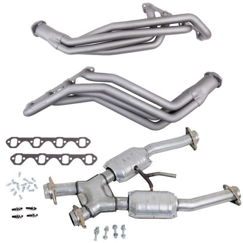 BBK 94 - 95 Ford Mustang 5.0L 1 - 5/8 Long Tube Headers w/High Flow Catted X - Pipe | Ti Ceramic - JDMuscleShop the look 2bbk15192