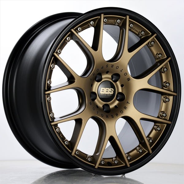BBS CH - RII 20x8.5 5x112 ET42 Satin Bronze Center Black Lip SS Rim Prot Wheel - 82mm PFS/Clip Req | CH650MBZ - JDMuscleWheelsbbsCH650MBZ