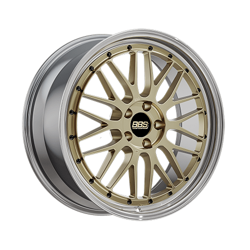 BBS LM 17x8.5 5x120 ET18 Gold Center Gold Lip Wheel - 82mm PFS/Clip Required | LM276GL - GL - JDMuscleWheelsbbsLM276GL-GL