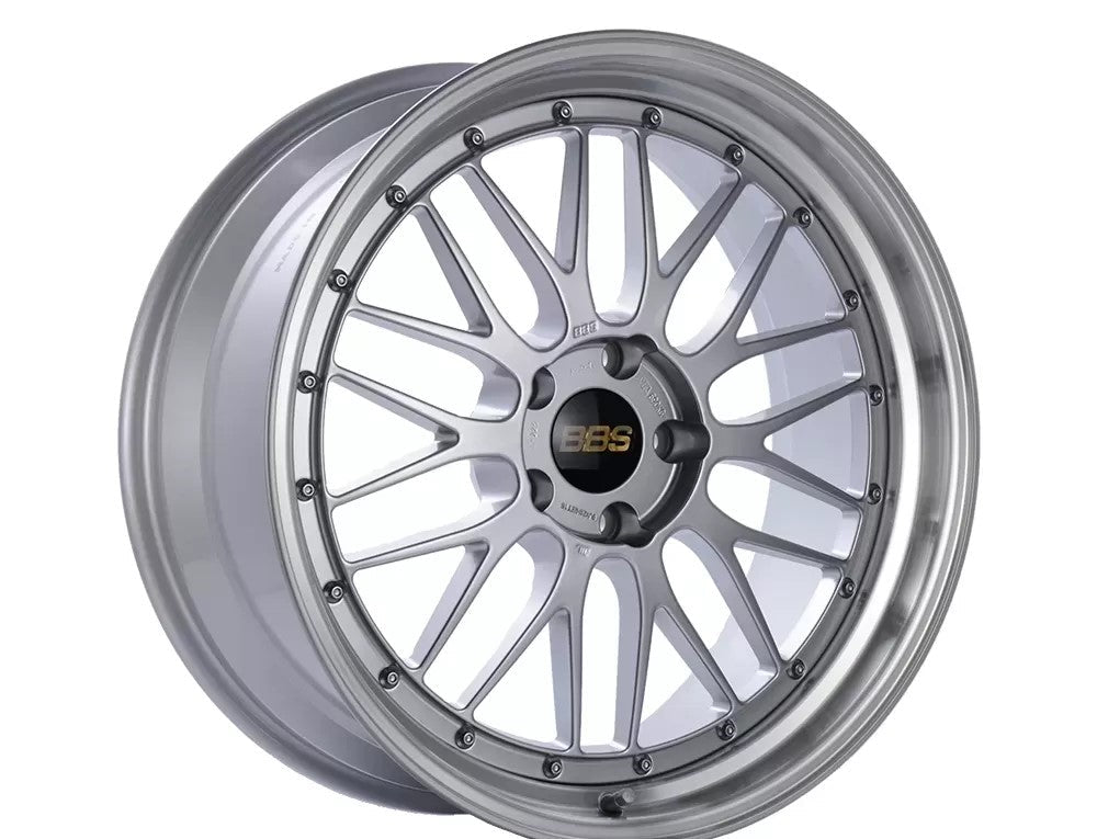 BBS LM 19x8.5 5x114.3 ET38 Diamond Silver Center / Diamond Cut Lip Wheel - 82mm PFS/Clip Required | LM300DSPK - JDMuscleWheelsbbsLM300DSPK