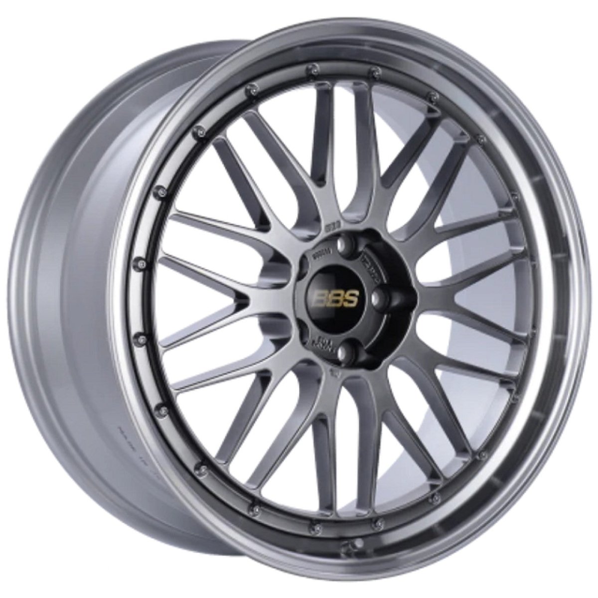 BBS LM 19x8.5 5x120 ET32 Diamond Black Center Diamond Cut Lip Wheel - 82mm PFS/Clip Required | LM227DBPK - JDMuscleWheelsbbsLM227DBPK