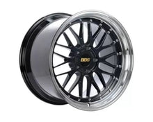 BBS LM 19x9.5 5x120 ET22 Black w/ Blue Metallic Flake / Diamond Cut Lip Wheel 82mm PFS/Clip Required | LM434BB - BKBD - JDMuscleWheelsbbsLM434BB-BKBD