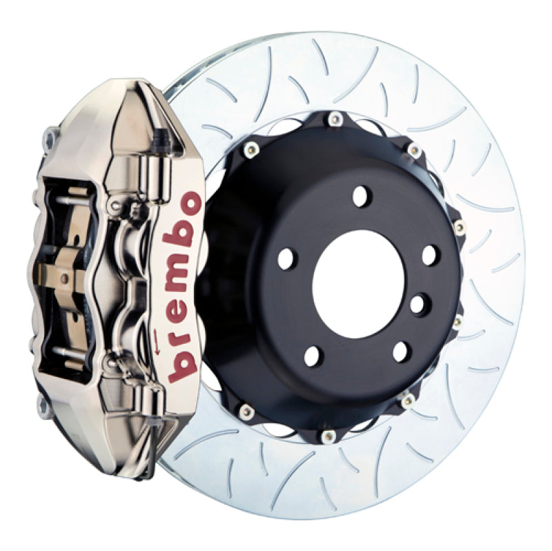 Brembo 22+ WRX (Excl. EyeSight) Rear GTR BBK 4 Piston Billet 345x28 2pc Rotor Slotted Type3- Nickel | 2P3.8065AR