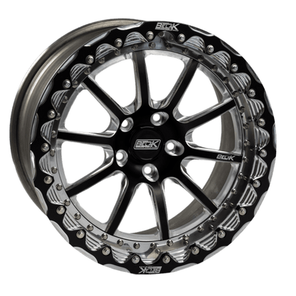 Belak 15x9 / Subaru Brz Rear/ 5x100 BP / Series 4 Wheel - Single Beadlock - JDMuscleWheelsblk15095100S47BS-SBL