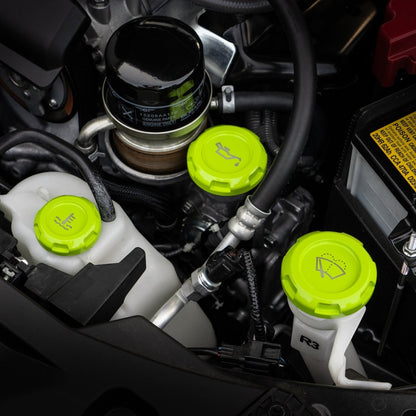 Billetworkz [13+ Crosstrek] Engine Bay Caps - JDMuscleOil CapsBW-EBCZR-SUB-XTK-NYEL-ENeon Yellow