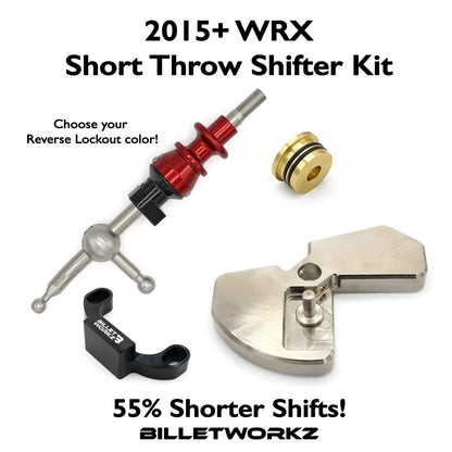 Billetworkz [15 - 25 WRX, 18+ Crosstrek] Short Throw Shifter Kit - JDMuscleShort Throw ShiftersBW-SKR-VA-BLK-BGloss BlackBlack