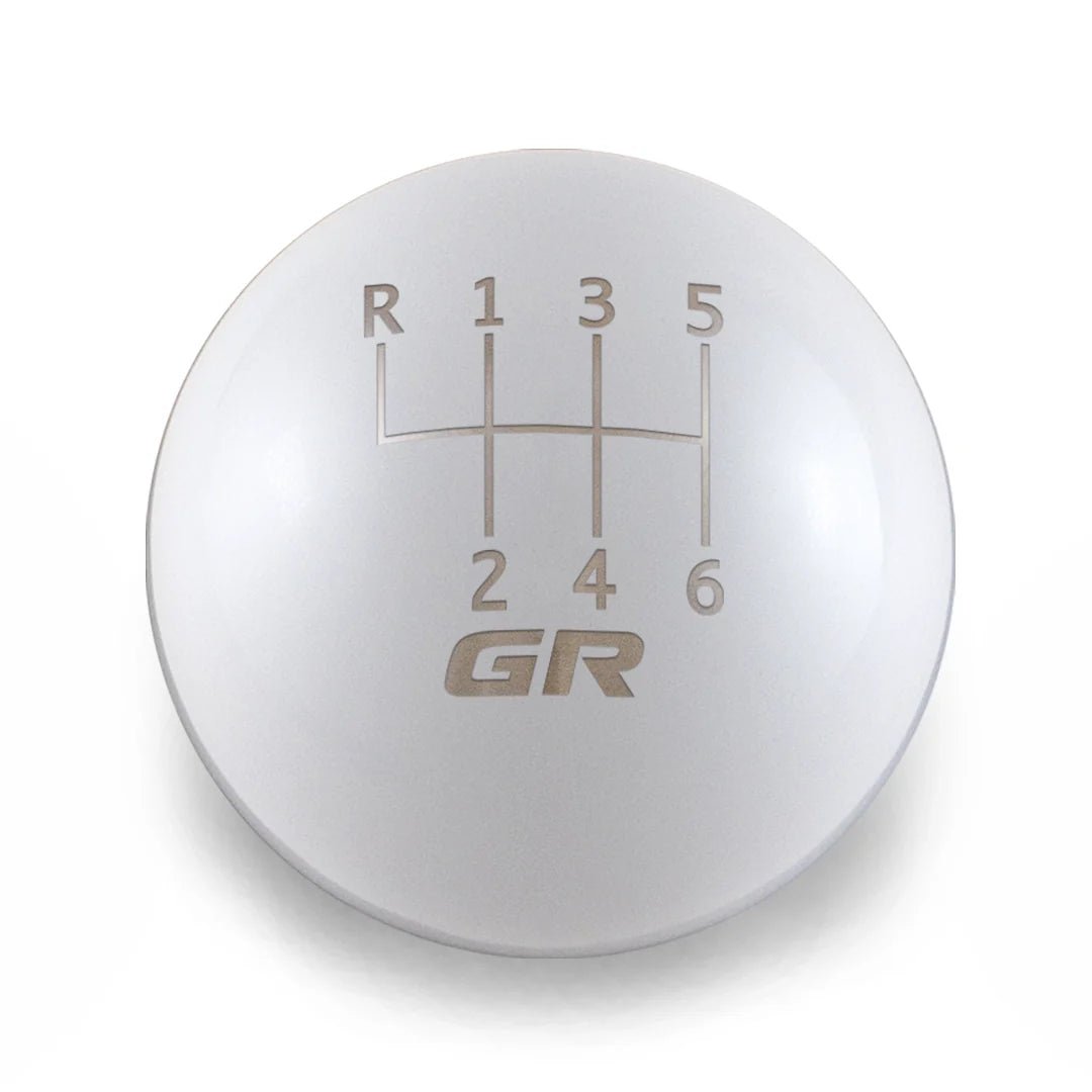 Billetworkz [22+ BRZ/GR86] 6 Speed GR - Weighted - JDMuscleShift KnobBW-KNB-GR86-SGR86-GWHT-SPGloss WhiteSphere