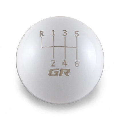 Billetworkz [22+ BRZ/GR86] 6 Speed GR - Weighted - JDMuscleShift KnobBW-KNB-GR86-SGR86-GWHT-SPGloss WhiteSphere