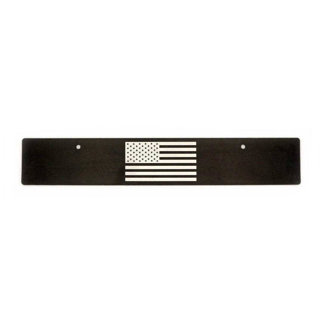 Billetworkz "American Flag - Classic" License Plate Delete - JDMuscleLicense Plate HolderbwzBW-LPD-FLGC-USUniversal Fitment: Holes 7" Apart (U.S. License Plate Mounting)